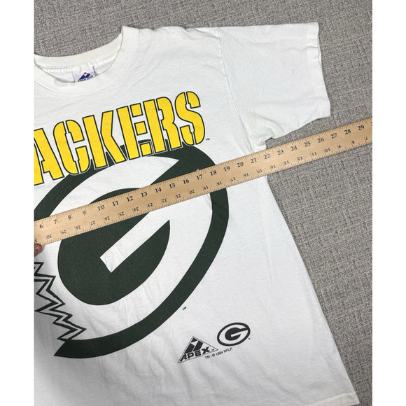 Vintage Green Bay Packers Apex One Large Logo Print Spellout T Shirt Large USA - Picture 4 of 10